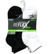 Wholesale - 6pk MEN BLACK/WHT CUSHIONED QTR SOCKS SIZE 10-13 C/P 36, UPC: 194587535557